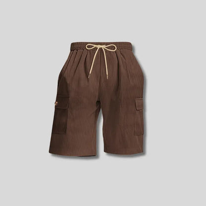 Mens Corduroy Multi-Pocket Shorts For Sports
