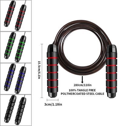 Adjustable Rapid Speed Jump Rope Steel Wire Skipping Rope for Fitness Workout Training Home Sport Equipment