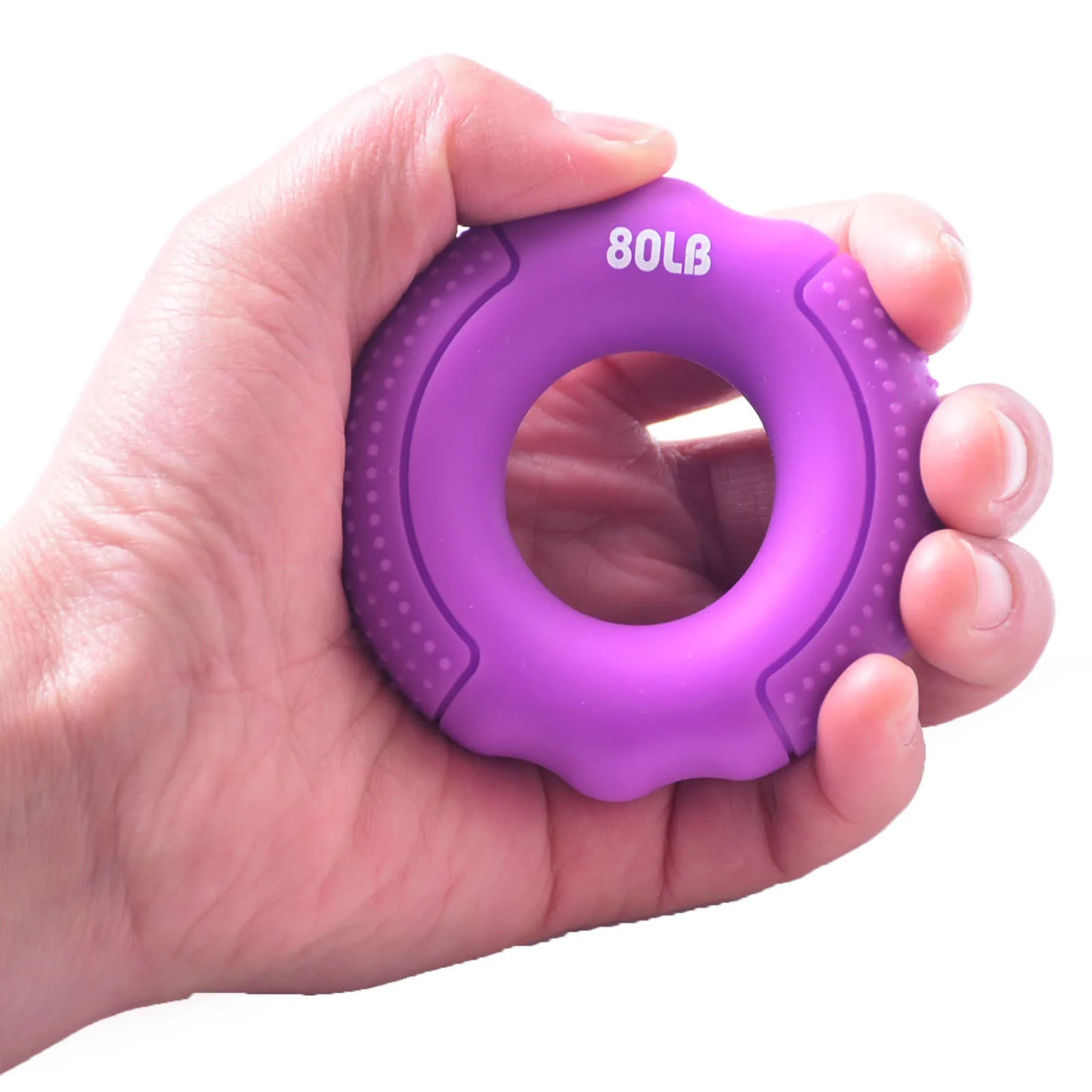 O Hand Gripper Grip Silicone Ring Hand Resistance Band Finger Stretcher-Exercise for Forearm Wrist Training Carpal Hand Expander