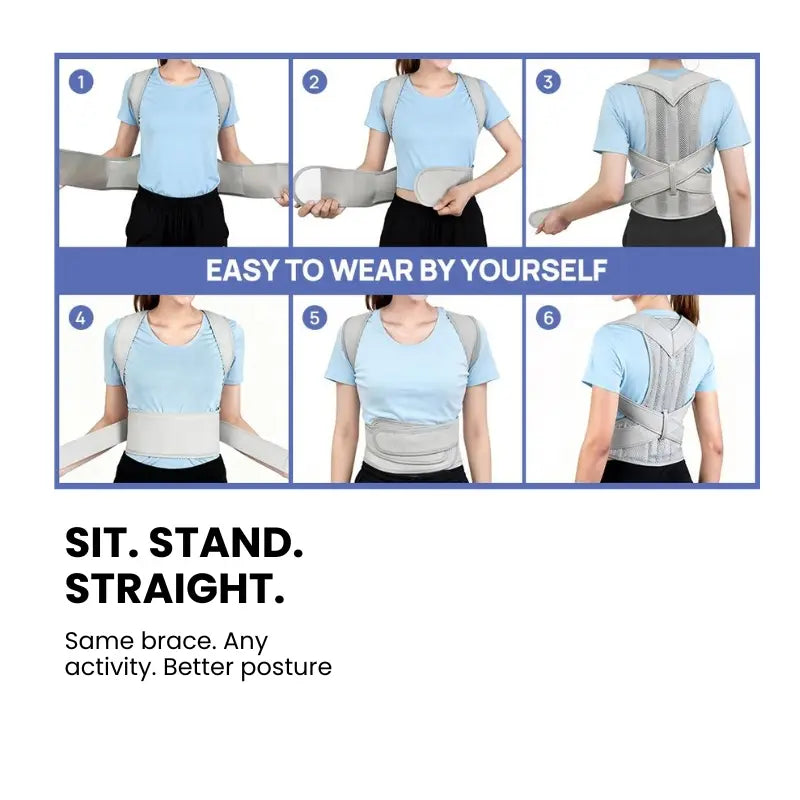 Adjustable Posture Corrector, Back Brace, Spine Alignment