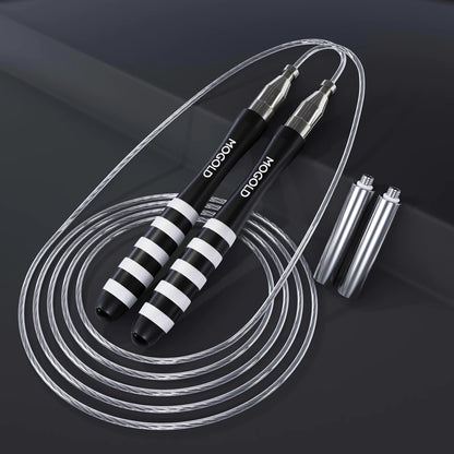 MOGOLD Professional Self-locking Jump Rope Dual-bearing Speed Skating Freely Adjustable Steel Wire Rope