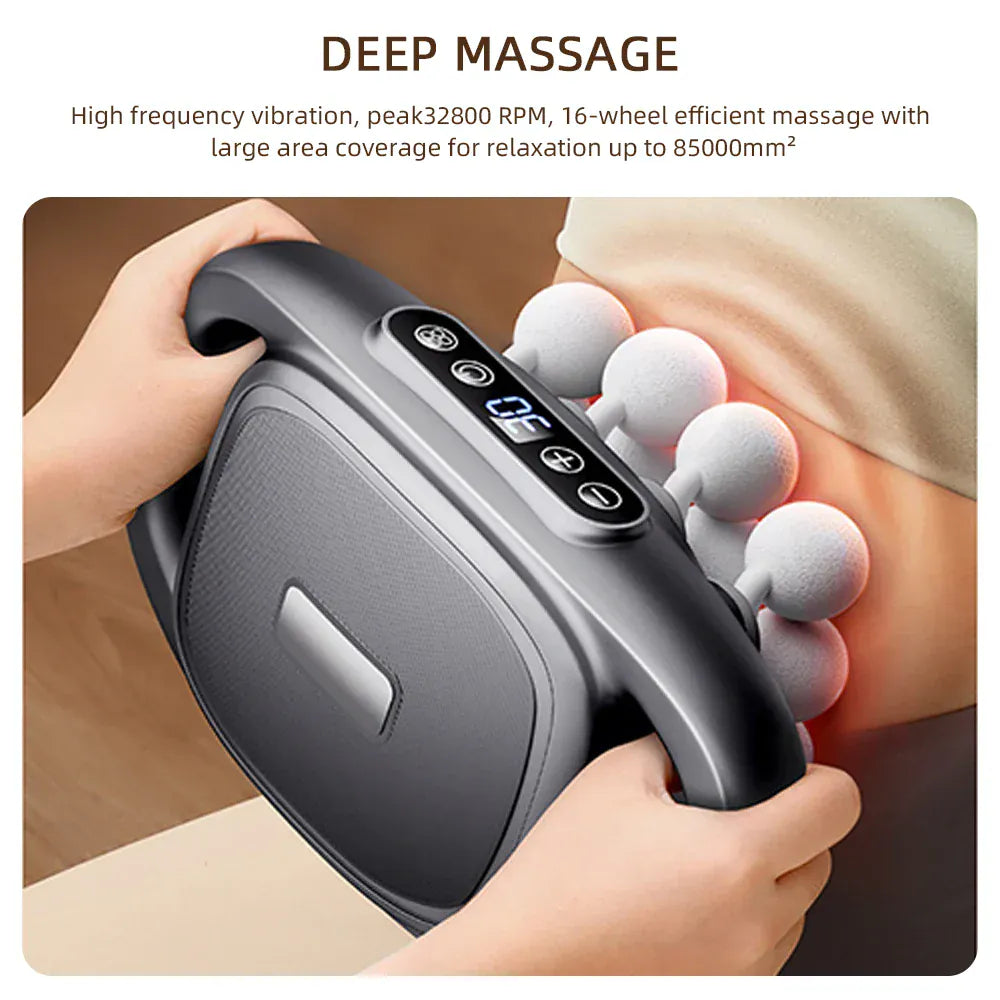 16-Head Fascia Gun High-Frequency Vibration Body Massage
