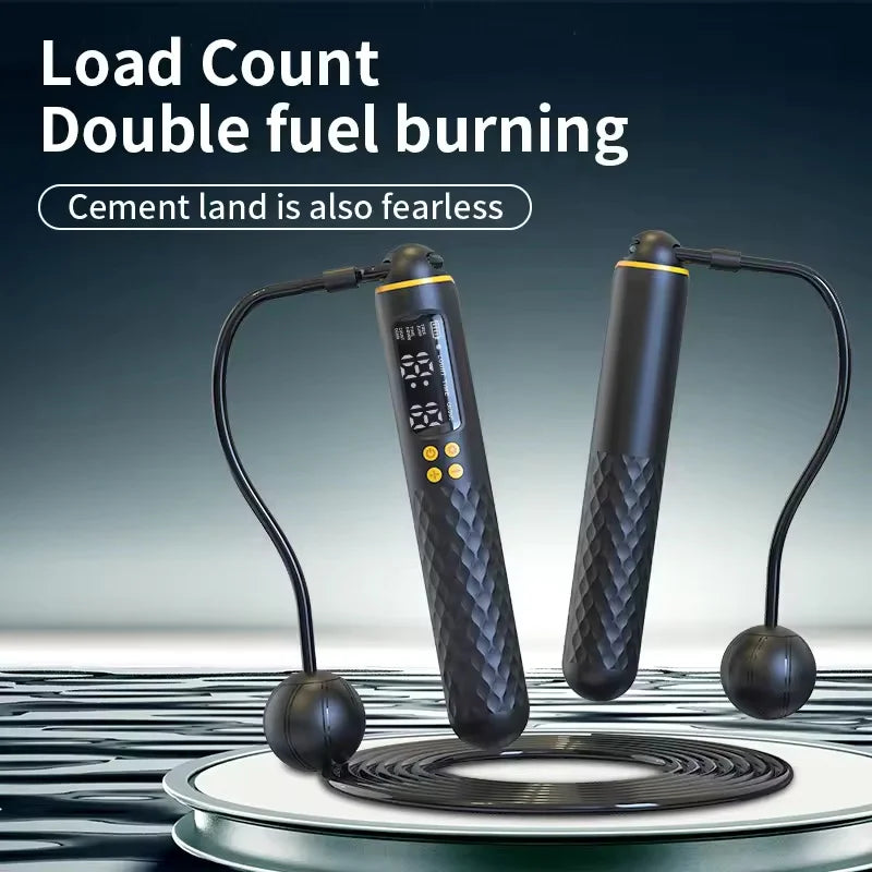 New rechargeable USB Electronic Technology Jump Rope Wire Rope Adjustable Jump Rope Trainer Digital Wireless Calorie Counter