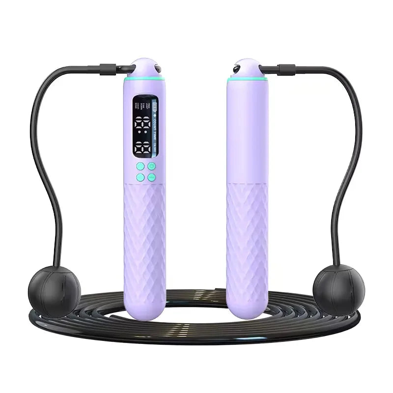 New rechargeable USB Electronic Technology Jump Rope Wire Rope Adjustable Jump Rope Trainer Digital Wireless Calorie Counter