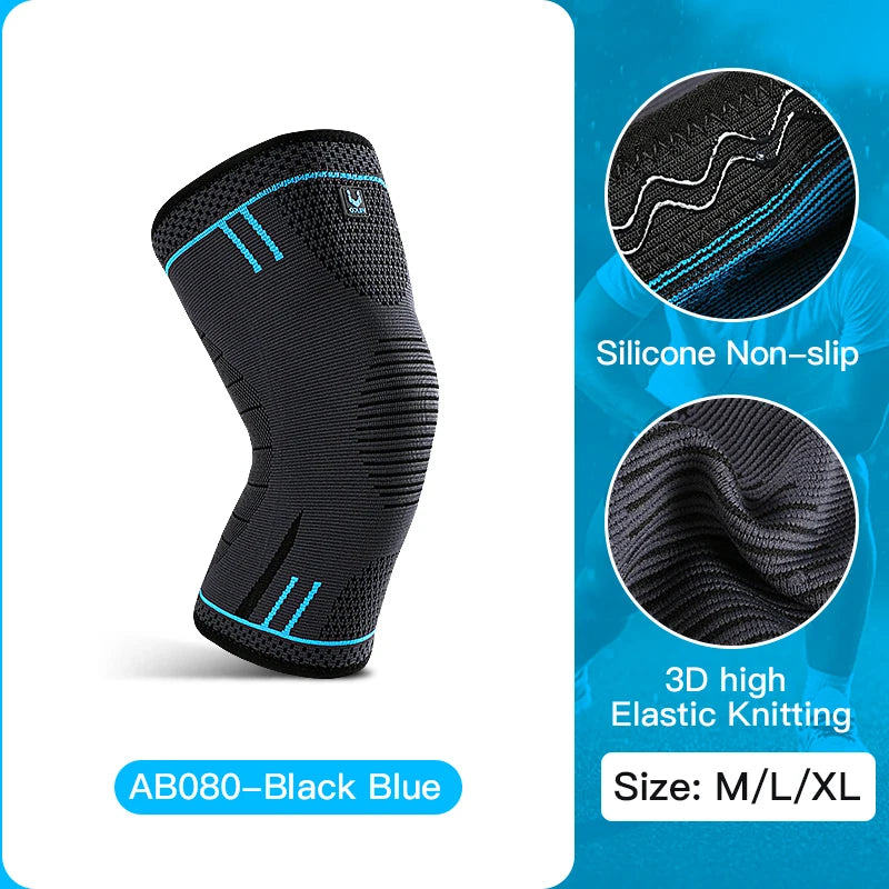 1 piece of compression knee support sleeve, elastic, breathable, anti slip knee protection, suitable for football, basketball, g