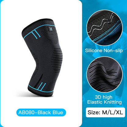 1 piece of compression knee support sleeve, elastic, breathable, anti slip knee protection, suitable for football, basketball, g