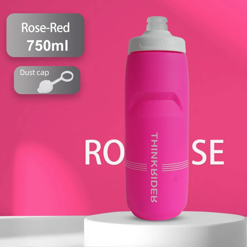 ThinkRider 620ml/750ml Bicycle Bottle MTB Road Bike Water Bottle Outdoor Sports Plastic Portable Large Capacity Drink Cycling