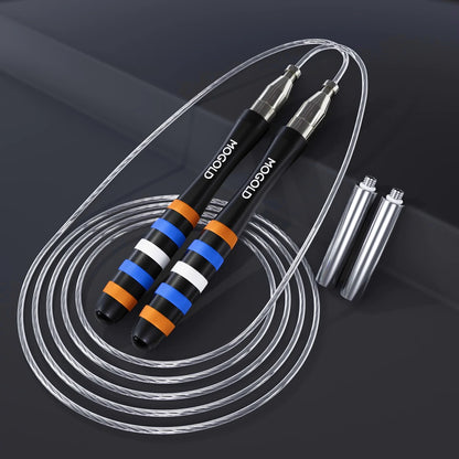 MOGOLD Professional Self-locking Jump Rope Dual-bearing Speed Skating Freely Adjustable Steel Wire Rope