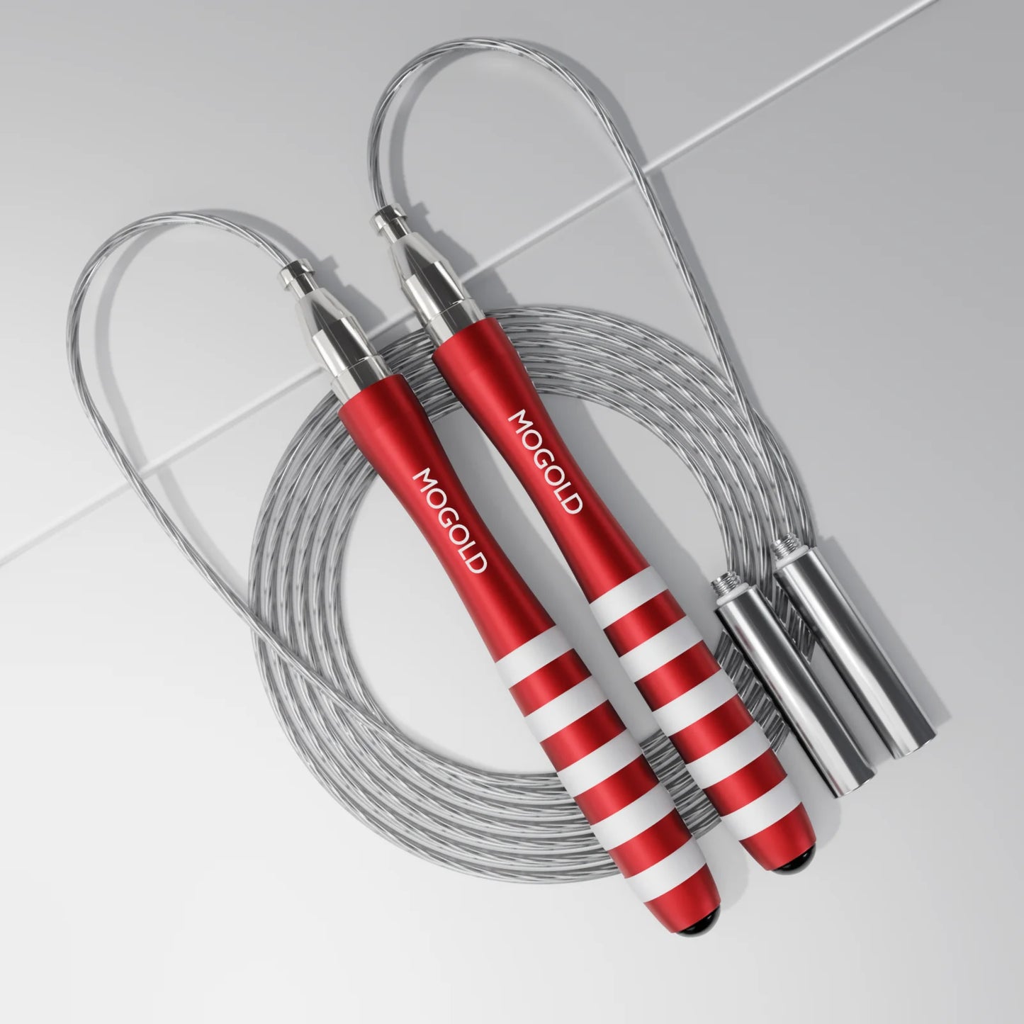 MOGOLD Professional Self-locking Jump Rope Dual-bearing Speed Skating Freely Adjustable Steel Wire Rope