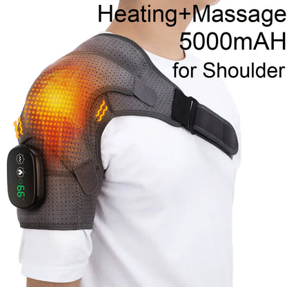 Electric Shoulder Massager Heating Pad Vibration Massage Support