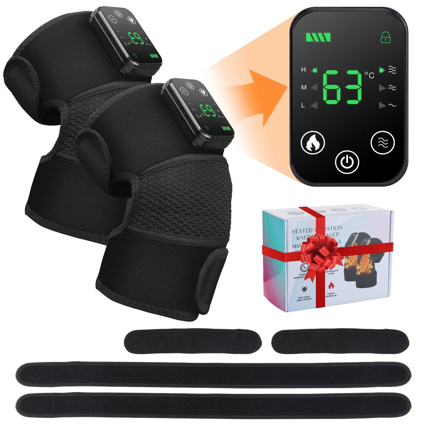 Electric Shoulder Massager Heating Vibration Massage Belt Hot Compress