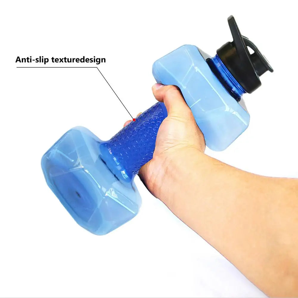 550/1500ml PET Dumbbell Shaped Water Bottle Outdoor Fitness Cycling Kettle Weight Strong Summer Water Drinks Accessories