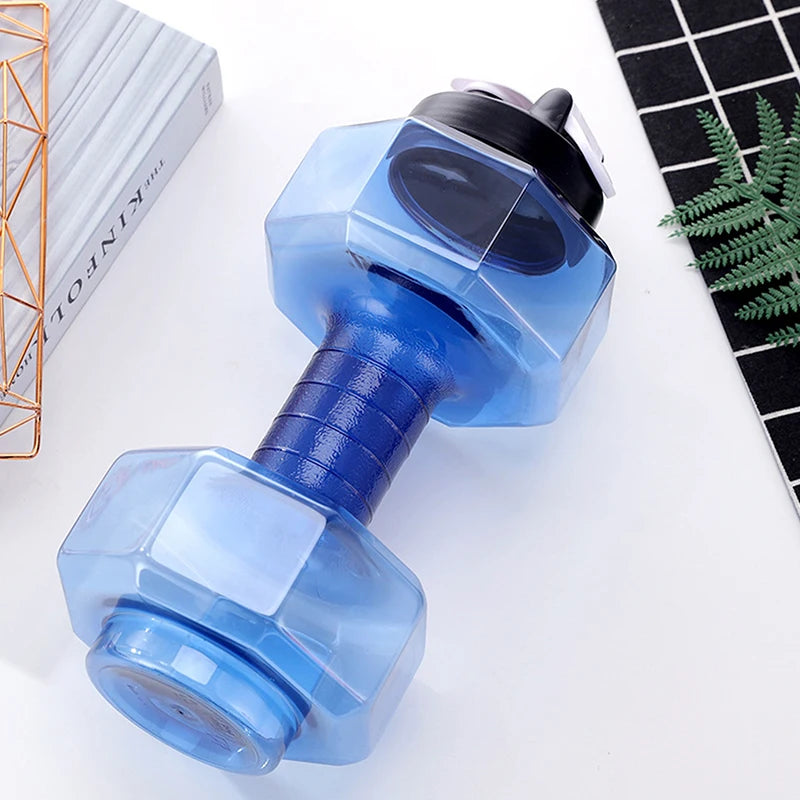 2.2L Dumbbell Shaped Kettle Sport Water Bottle Fitness Cycling Water Bottle Creative Summer Water Drinks Bottle