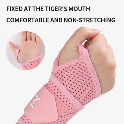 GTUBIKE 1PC Adjustable Wrist Strap Sports Wrist Support Brace Black Weightlifting Wristband For Men & Women Badminton Tennis Gym