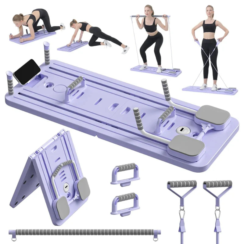Multifunctional Abdominal Board Resistance Bands Hand Grips Push Ups Stands Abdominal Muscle Curling Home Fitness Equipment