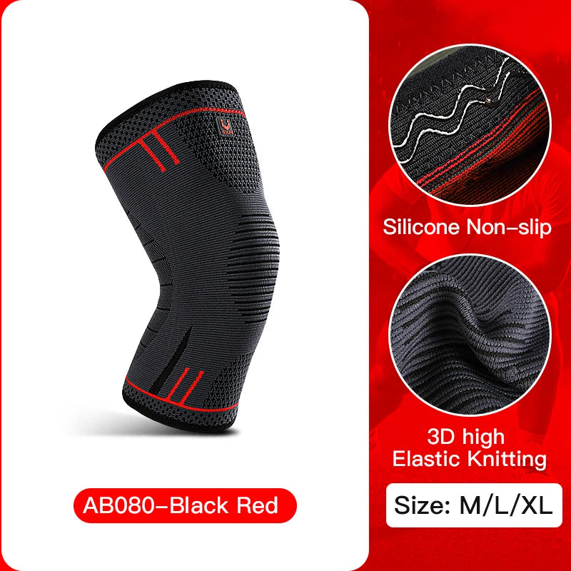 1 piece of compression knee support sleeve, elastic, breathable, anti slip knee protection, suitable for football, basketball, g