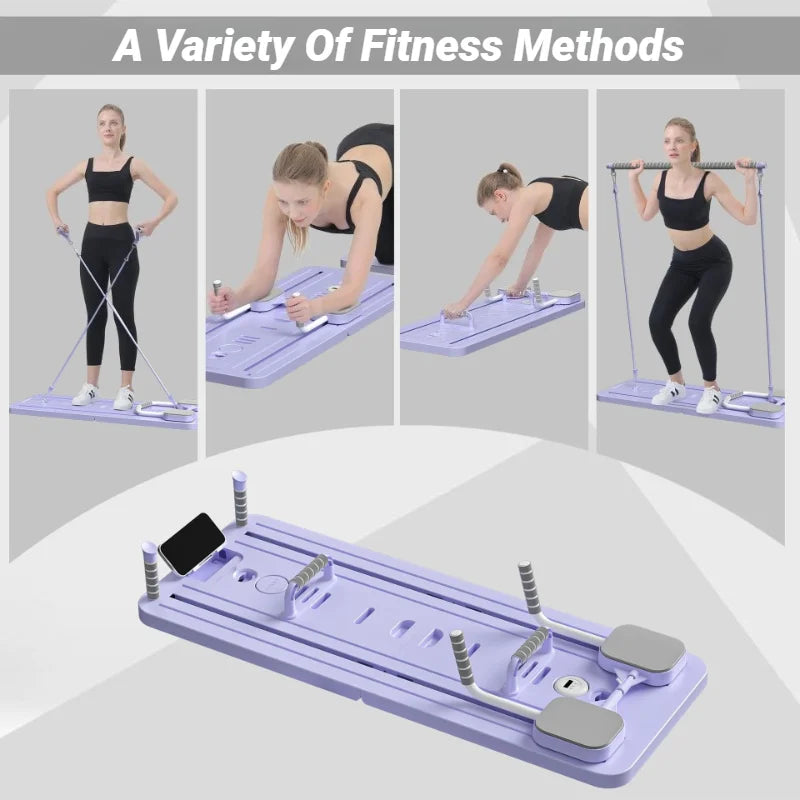 Multifunctional Abdominal Board Resistance Bands Hand Grips Push Ups Stands Abdominal Muscle Curling Home Fitness Equipment