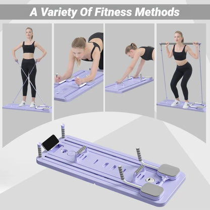 Multifunctional Abdominal Board Resistance Bands Hand Grips Push Ups Stands Abdominal Muscle Curling Home Fitness Equipment