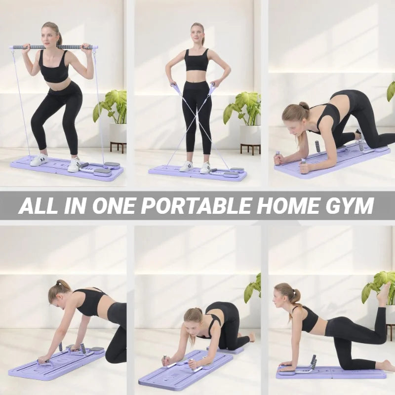 Multifunctional Abdominal Board Resistance Bands Hand Grips Push Ups Stands Abdominal Muscle Curling Home Fitness Equipment