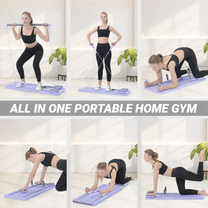 Multifunctional Abdominal Board Resistance Bands Hand Grips Push Ups Stands Abdominal Muscle Curling Home Fitness Equipment