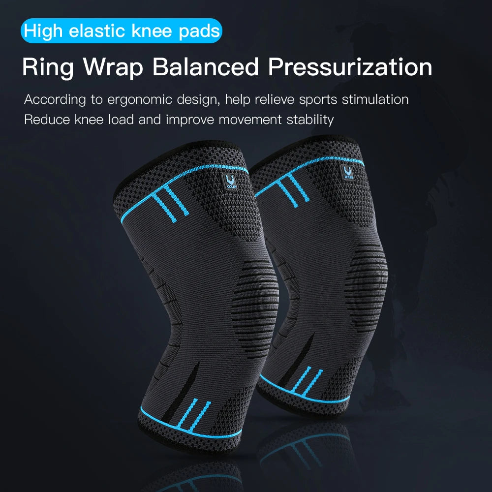 1 piece of compression knee support sleeve, elastic, breathable, anti slip knee protection, suitable for football, basketball, g
