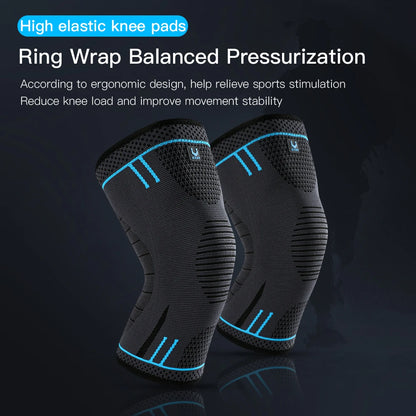 1 piece of compression knee support sleeve, elastic, breathable, anti slip knee protection, suitable for football, basketball, g