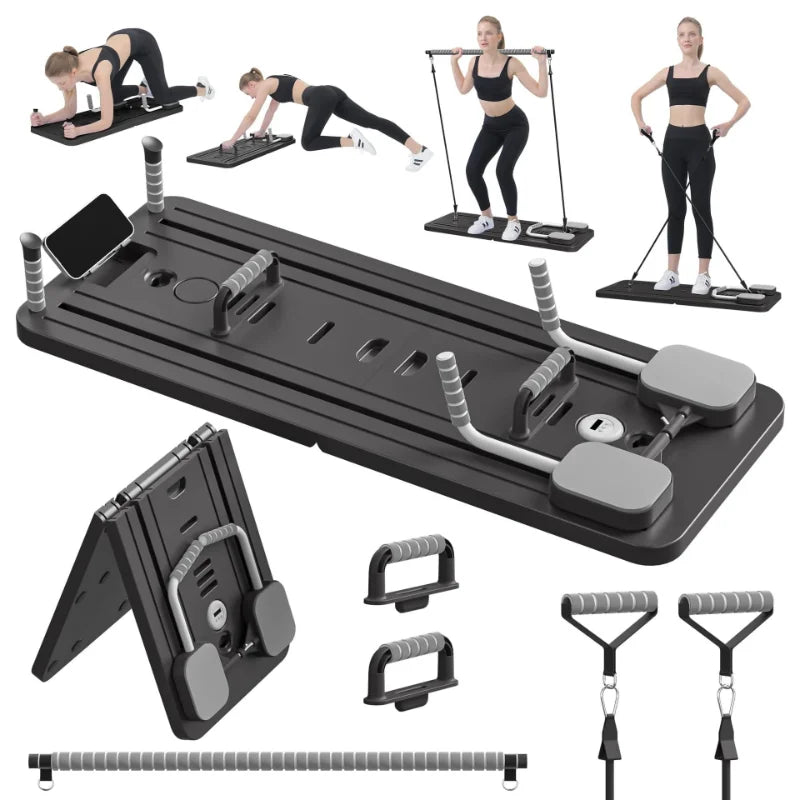Multifunctional Abdominal Board Resistance Bands Hand Grips Push Ups Stands Abdominal Muscle Curling Home Fitness Equipment