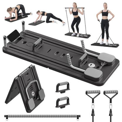Multifunctional Abdominal Board Resistance Bands Hand Grips Push Ups Stands Abdominal Muscle Curling Home Fitness Equipment