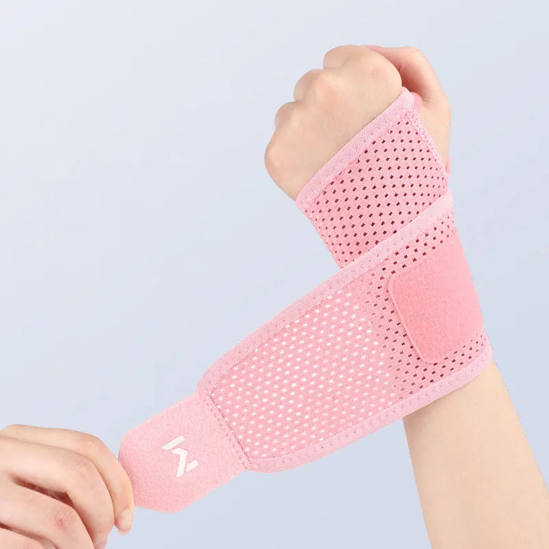 GTUBIKE 1PC Adjustable Wrist Strap Sports Wrist Support Brace Black Weightlifting Wristband For Men & Women Badminton Tennis Gym