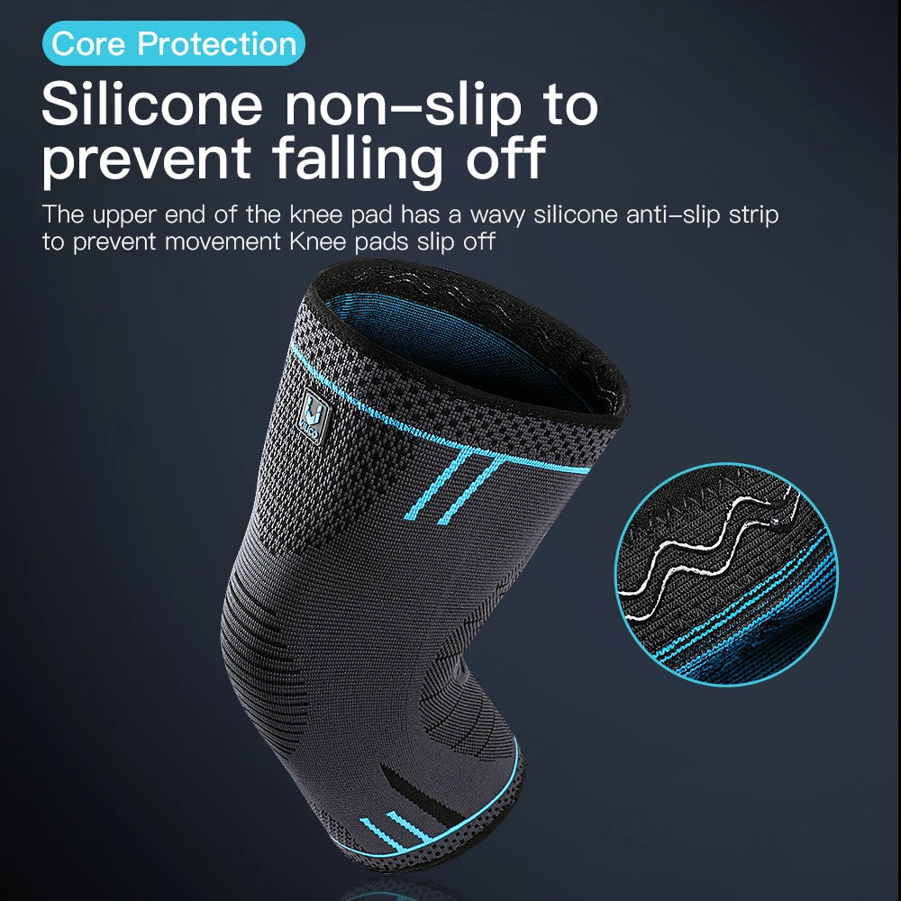 1 piece of compression knee support sleeve, elastic, breathable, anti slip knee protection, suitable for football, basketball, g