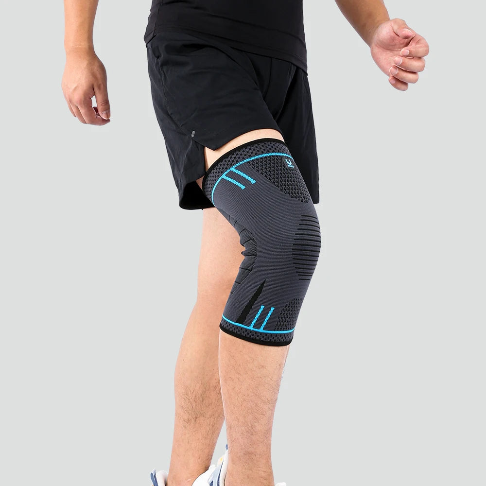1 piece of compression knee support sleeve, elastic, breathable, anti slip knee protection, suitable for football, basketball, g