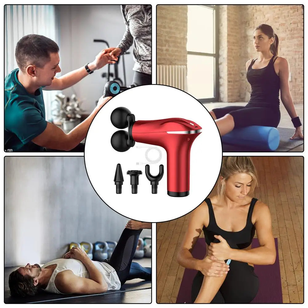 Massager Cordless Double-Headed Electric Smart Vibration Portable Muscle Massager