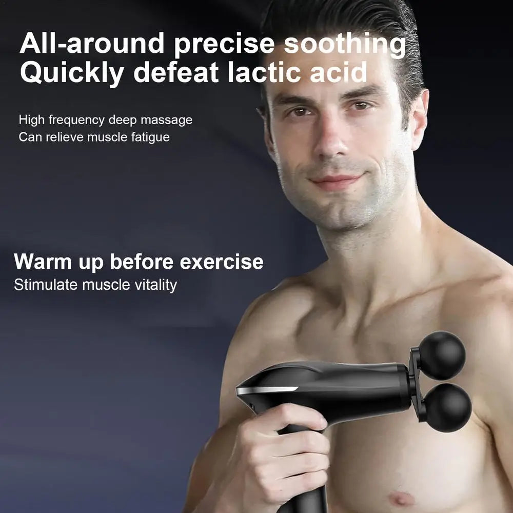 Massager Cordless Double-Headed Electric Smart Vibration Portable Muscle Massager