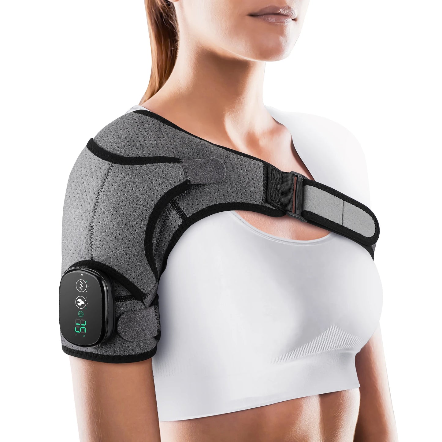 Electric Shoulder Massager Heating Vibration Massage Belt Hot Compress