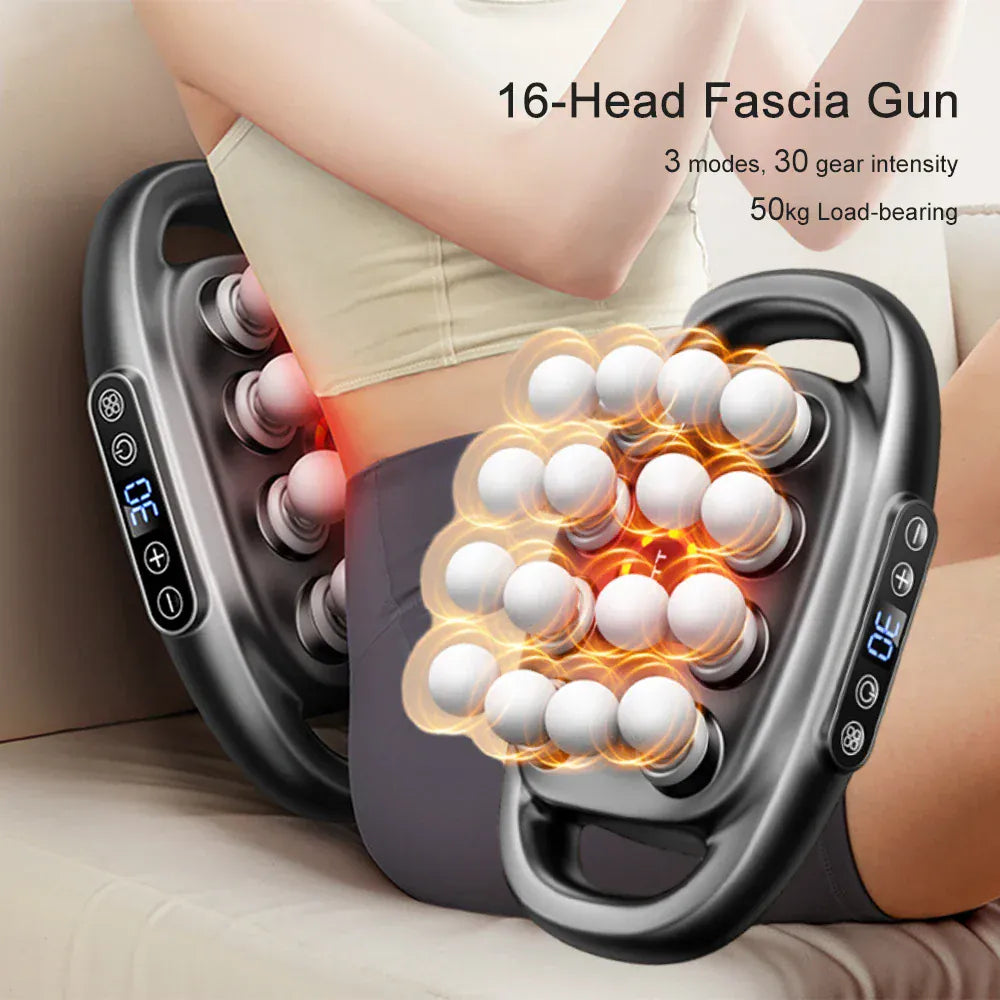 16-Head Fascia Gun High-Frequency Vibration Body Massage