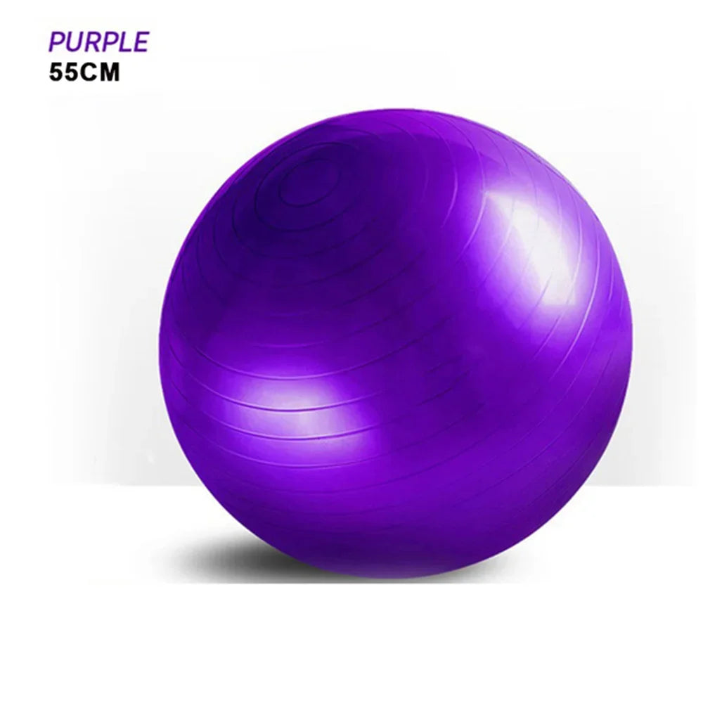（Free inflatable tube）55/65/75CM Pilates Yoga Ball Exercise Anti-Pressure Explosion-Proof Gymnastics Balance Exercise Fitnes