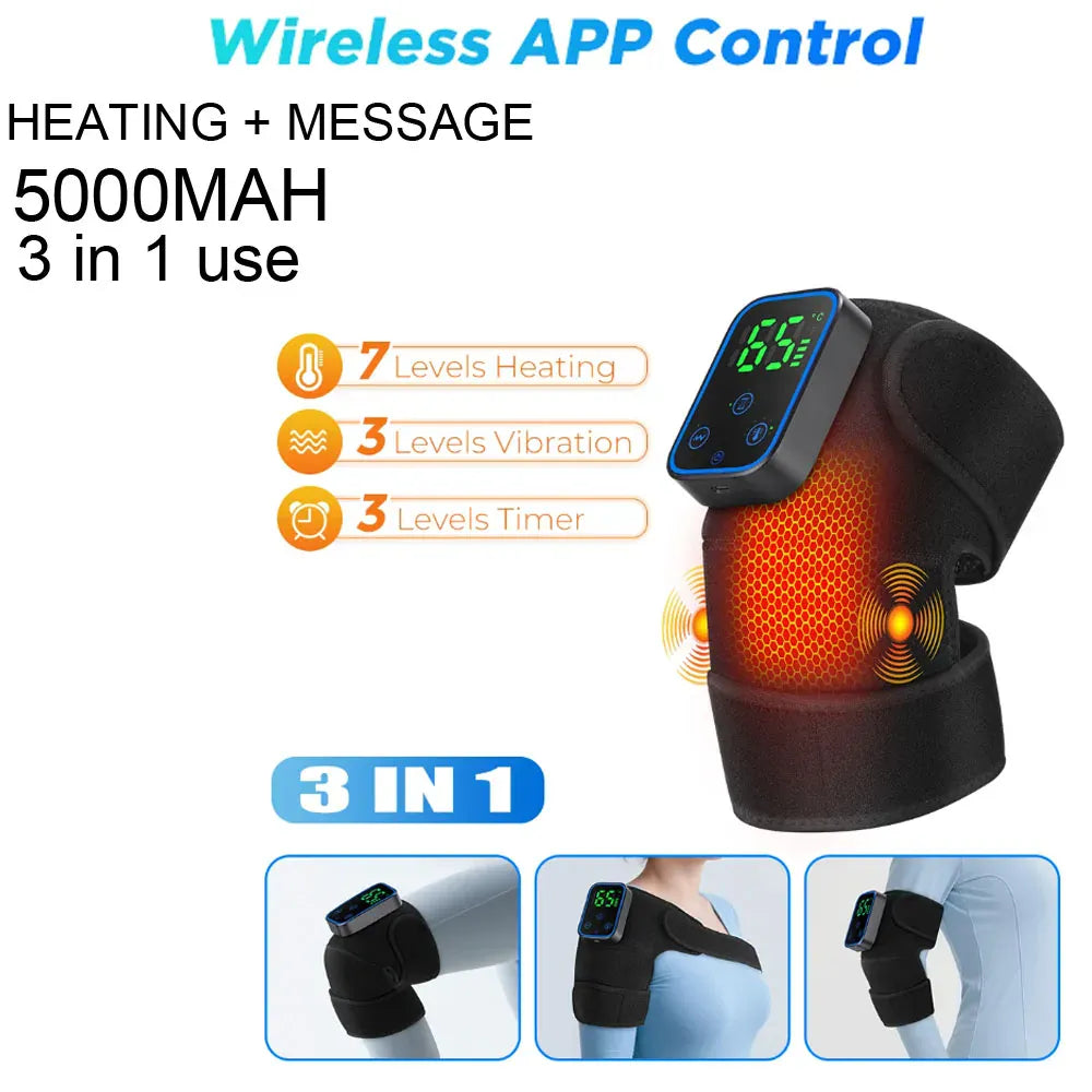 Electric Shoulder Massager Heating Pad Vibration Massage Support