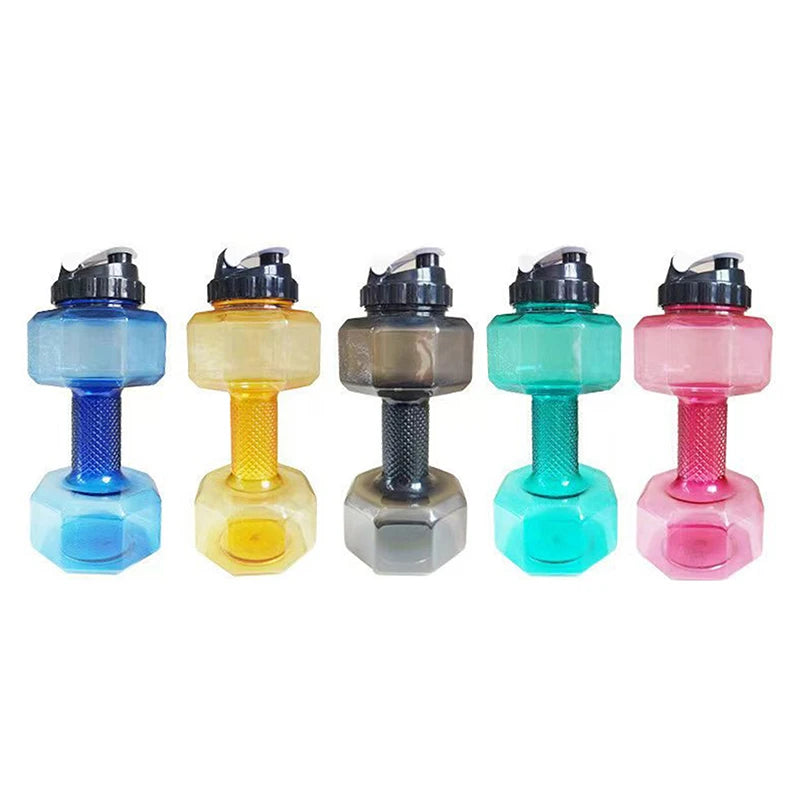 2.2L Dumbbell Shaped Kettle Sport Water Bottle Fitness Cycling Water Bottle Creative Summer Water Drinks Bottle