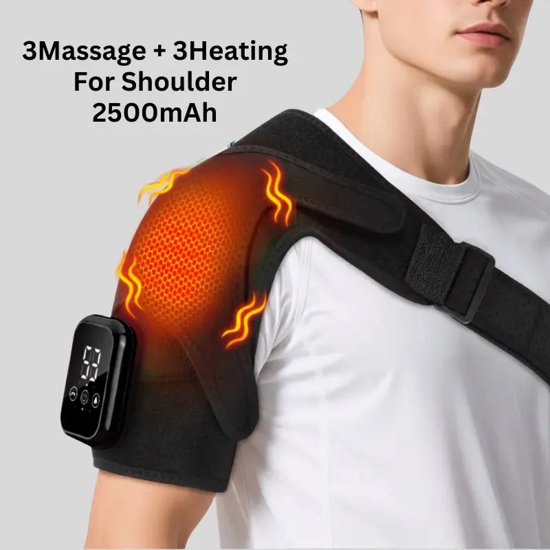 Heated Vibration Shoulder Brace – 3 Settings