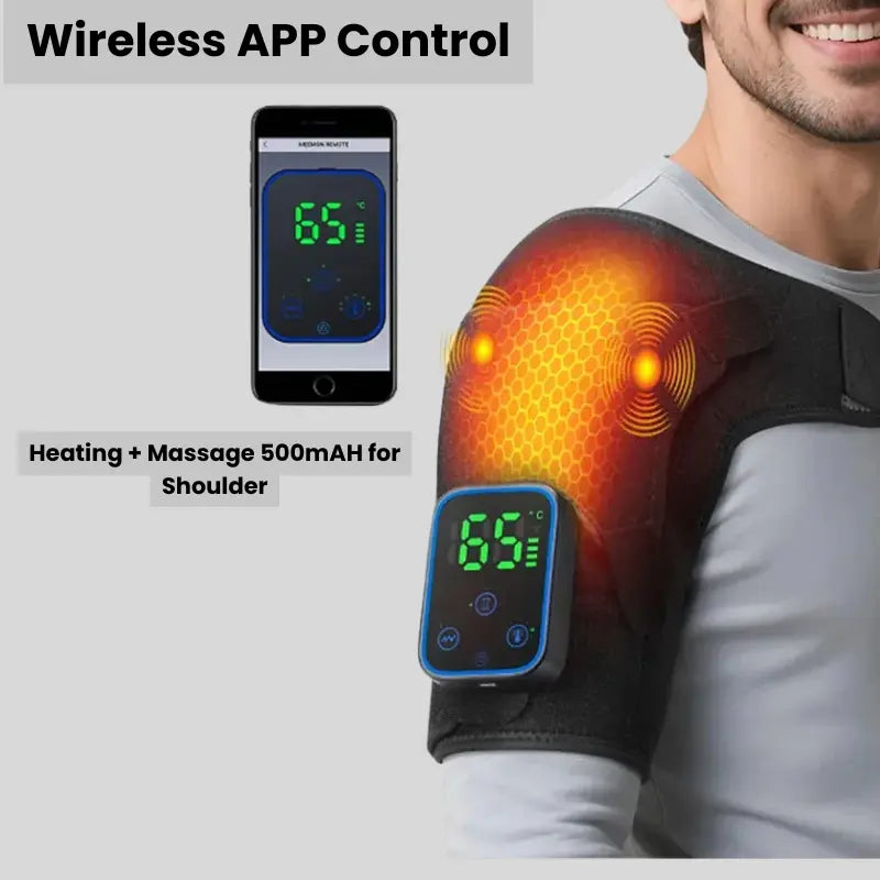 Heated Vibration Shoulder Brace – 3 Settings