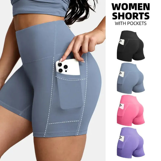 4-Pack Biker Shorts with Pockets