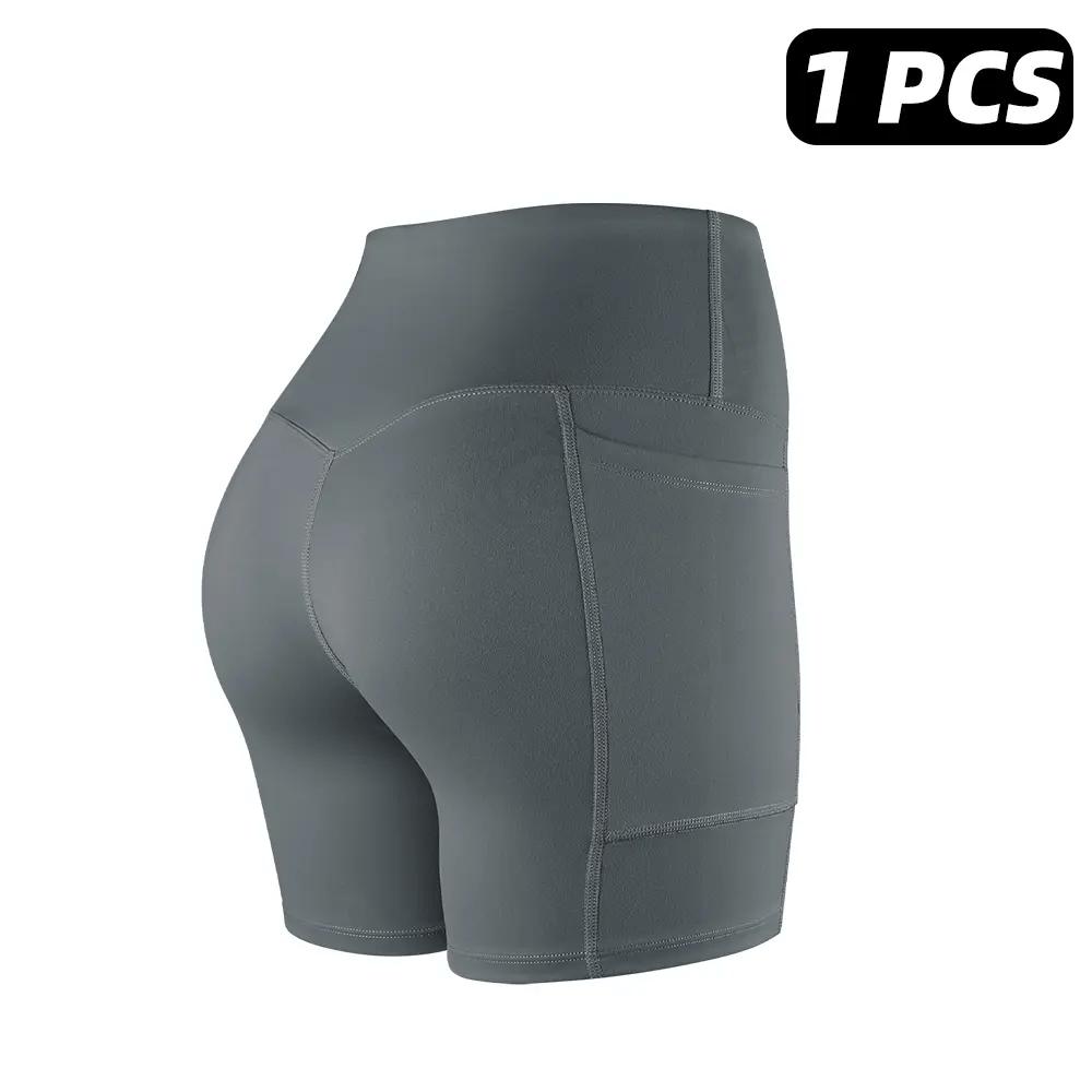 【LOCAL SHIPPING】1/3/4/6-PACK Tummy Control & Butt Lifting Shorts S-2XL - 2026 No Front Seam 5'' Yoga Shorts with Pockets Elastic Waistband Gym Running Daily Wear